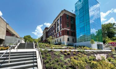 Refurbished Marshall Hall looking from the northwest corner.