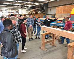 Students in paper engineering class