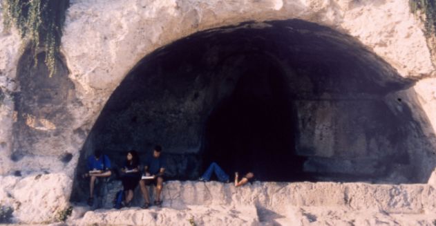 Student group out in the field