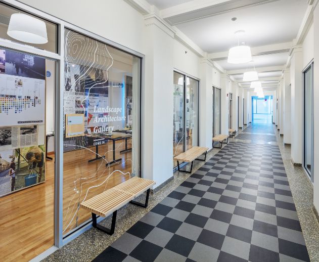 First floor hallway by Landscape Architecture Gallery