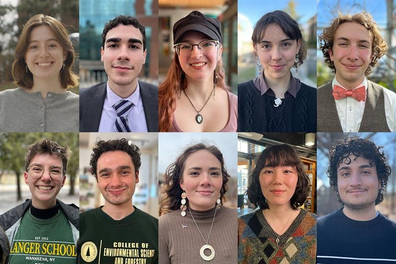 collage of ten students' headshots.