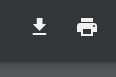 Screenshot of Degree works showing download and printer icons