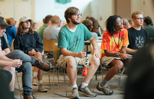 Photo of students in lecture.