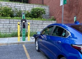Electric Vehicle charging station.