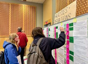 Visitors at the Sustainability Action Plan review in Gateway.
